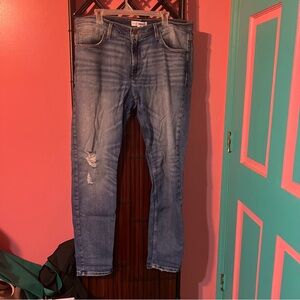 Fashion Nova Distressed Blue Slim Jeans